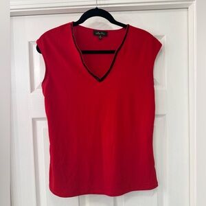 Melissa Paige Red V-Neck Tank Top